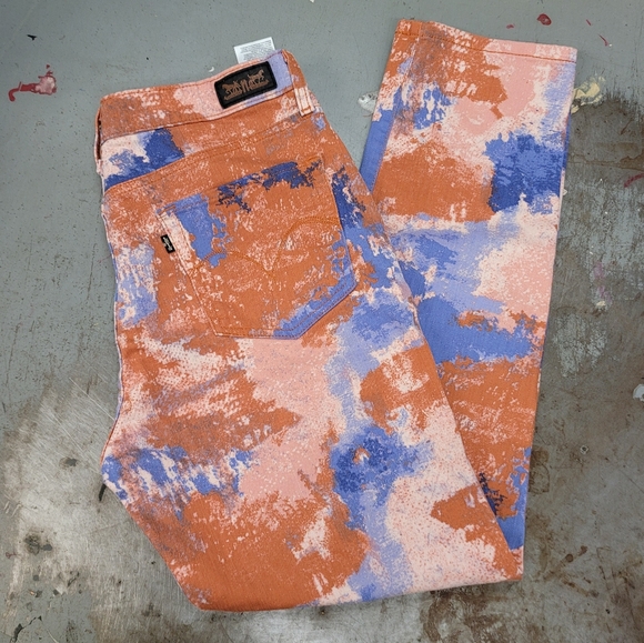 Levi's Denim - Levi's Women's Jeans Sz 16M Mid Rise Skinny Tie Dye Multicolor Stretch Denim